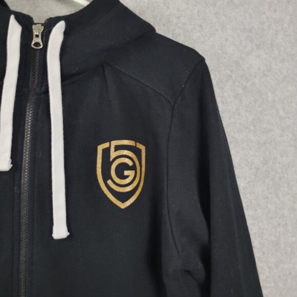 Goal Five Canada Soccer Black LS Zip Up Hoodie Sweatshirt Women's Large Pockets - Picture 4 of 13